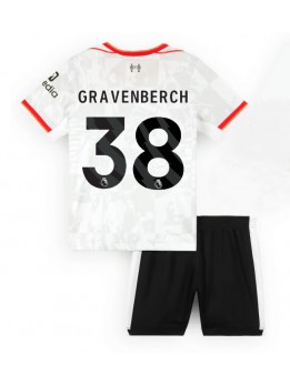 Detské Futbalové oblečenie Liverpool Ryan Gravenberch #38 2024-25 Krátky Rukáv - Tretina (+ trenírky)